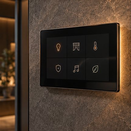 Painel central para controle de ambientes inteligentes