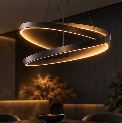 Iluminação inteligente com luz indireta acolhedora
